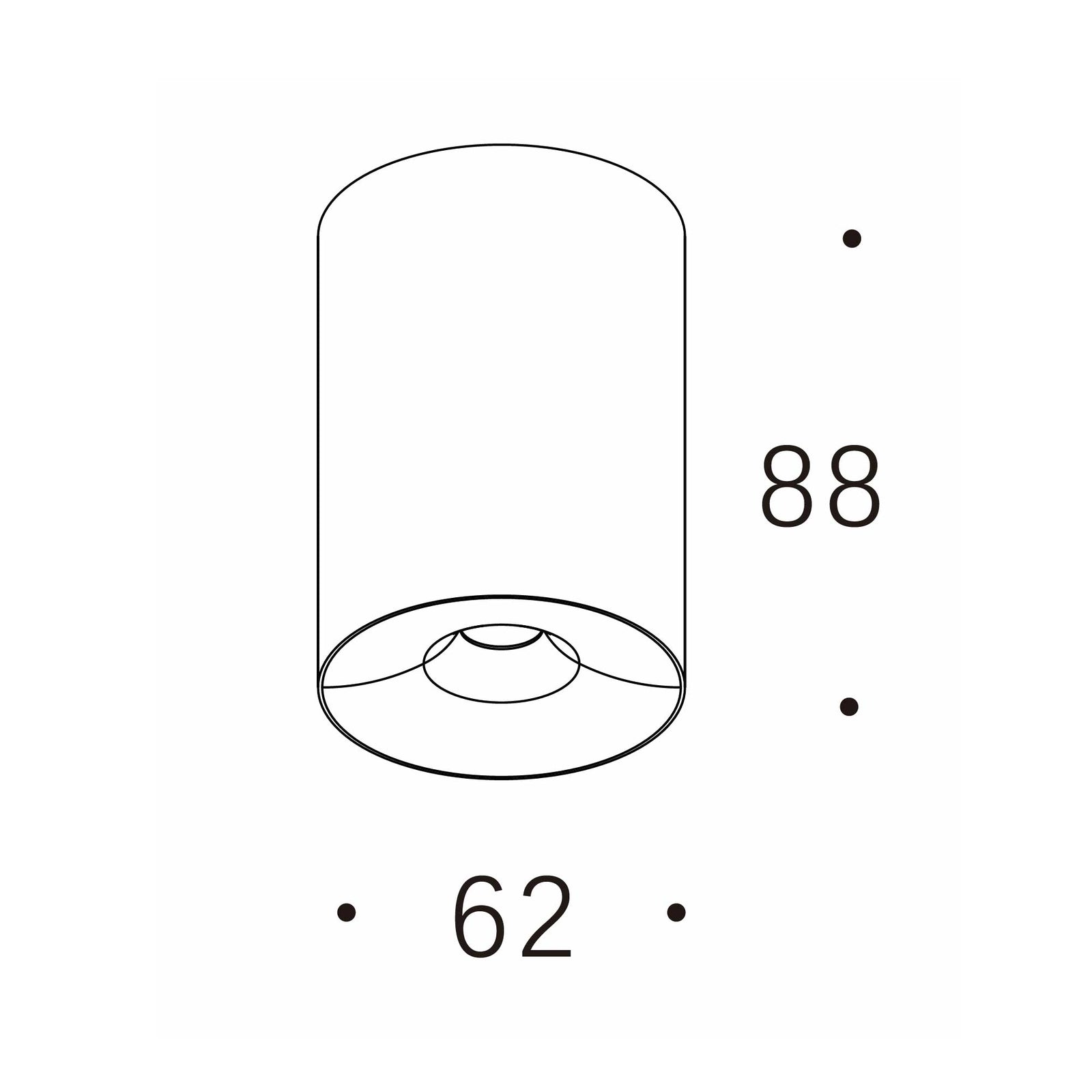 Vellum LED přisazené kovové svítidlo Ra>90 antiglare
