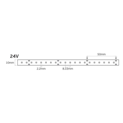 LED-bånd 24V CRI90 IP20 2700K (5 m)