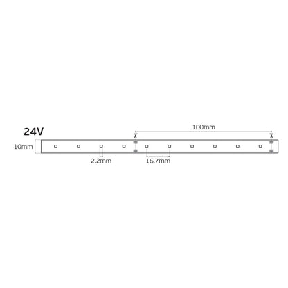 LED-bånd 24V CRI90 IP20 2700K (5 m)