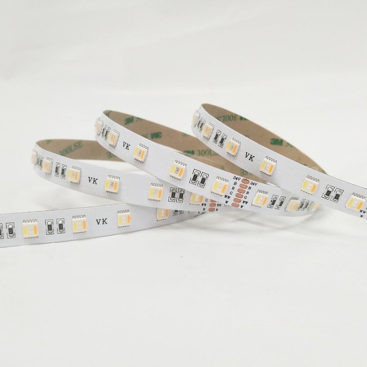 LED-bånd RGB+CCT 24V 18W/m CRI90 IP20 2400K–6000K (5 m)