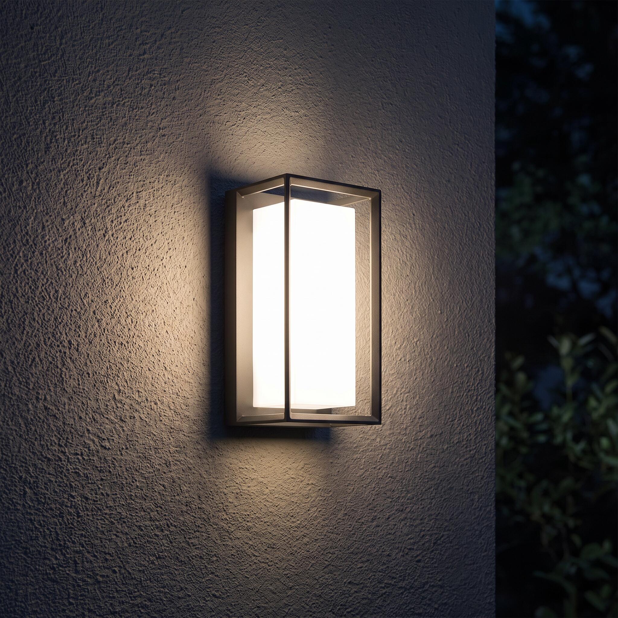 VK Light Neon LED-væglampe IP65, rektangulær