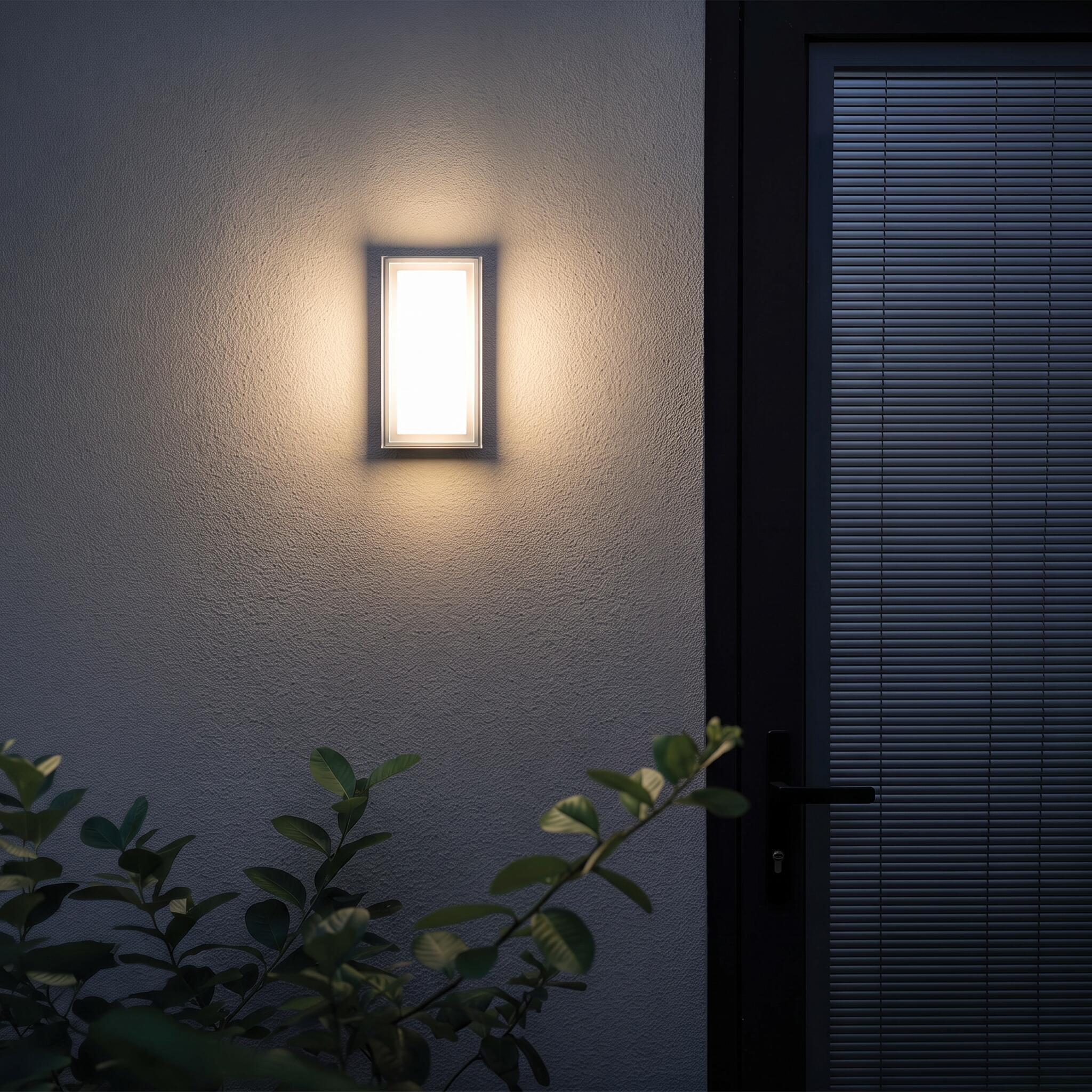 VK Light Neon LED-væglampe IP65, rektangulær