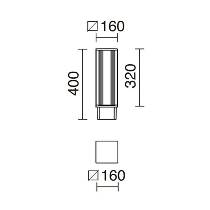 Cristher Aura LED sloupkové svítidlo corten