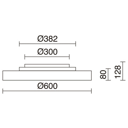 Indeluz Bilog Surf LED kruhové stropní svítidlo