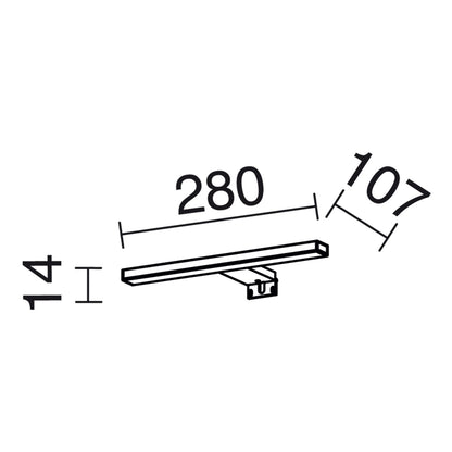 Exo Blizzard LED nástěnné koupelnové svítidlo