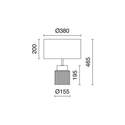 Exo CERAMIC E27 stolní svítidlo černé