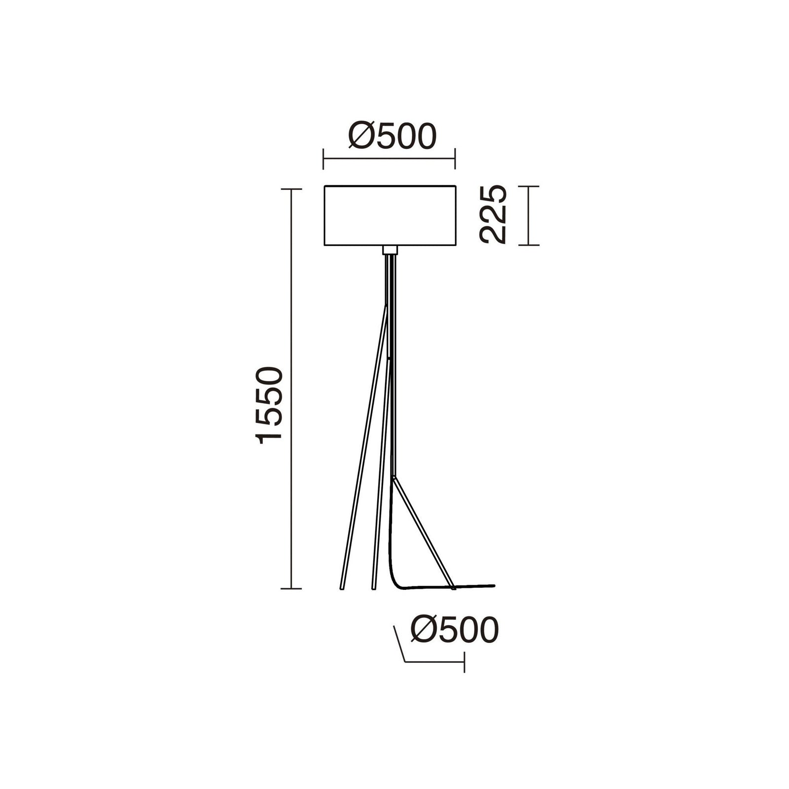 Exo Diagonal F E27 stojací svítidlo černé