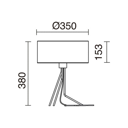 Exo Diagonal E27 stolní svítidlo černé