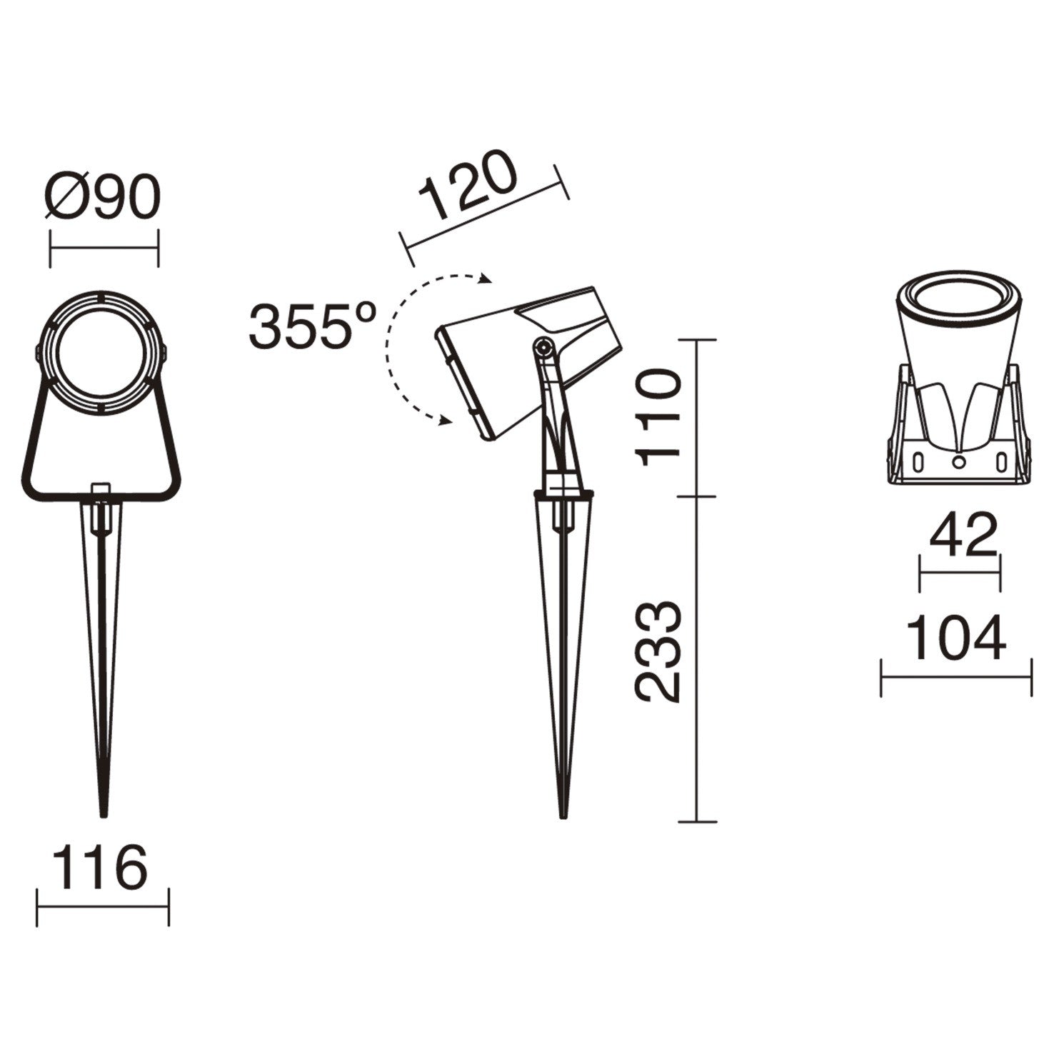 Dopo Geronimo GU10 bodové svítidlo