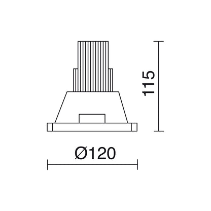 Indeluz Trimless Len Square GU10 zápustné svítidlo