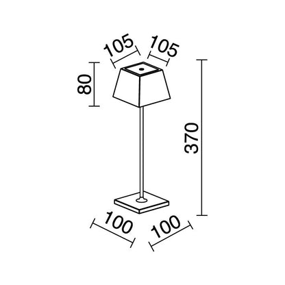 Dopo Litta Square LED přenosná lampa černá