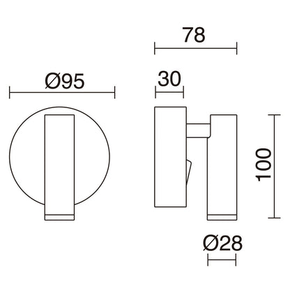 Exo Minimal LED nástěnné svítidlo černé
