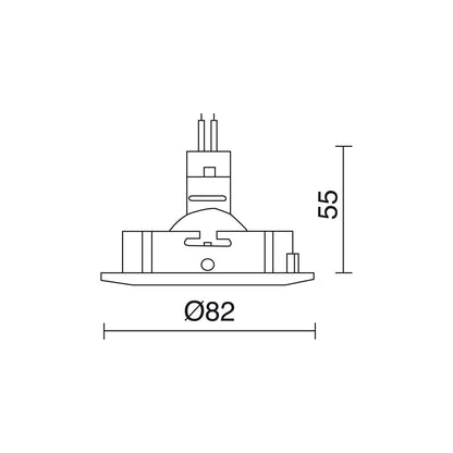 Indeluz Nix Round GU10 náklopné zápustné svítidlo šedé