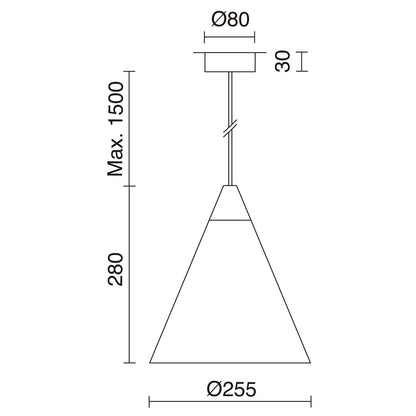 Exo Oda E27 závěsné svítidlo bílé
