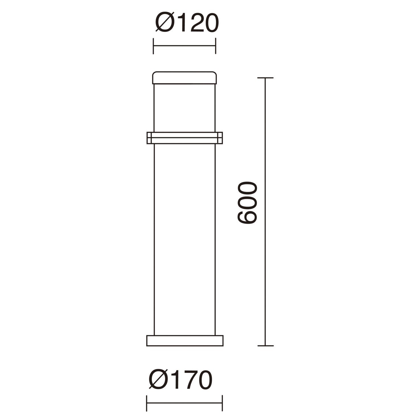 Dopo Omo E27 sloupkové svítidlo černé
