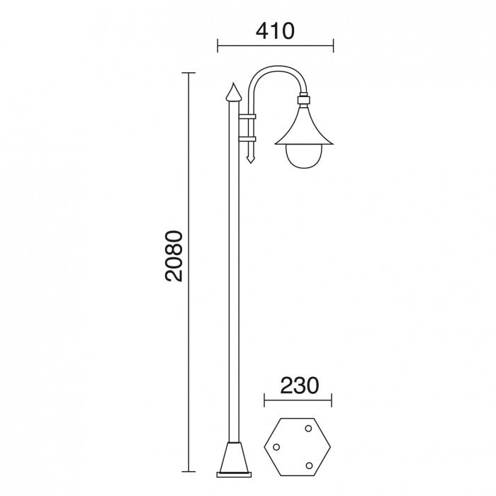 Dopo Classical Trom E27 sloupové svítidlo bílé