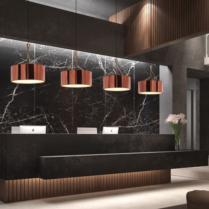 Exo Diagonal C E27 závěsné svítidlo měděné