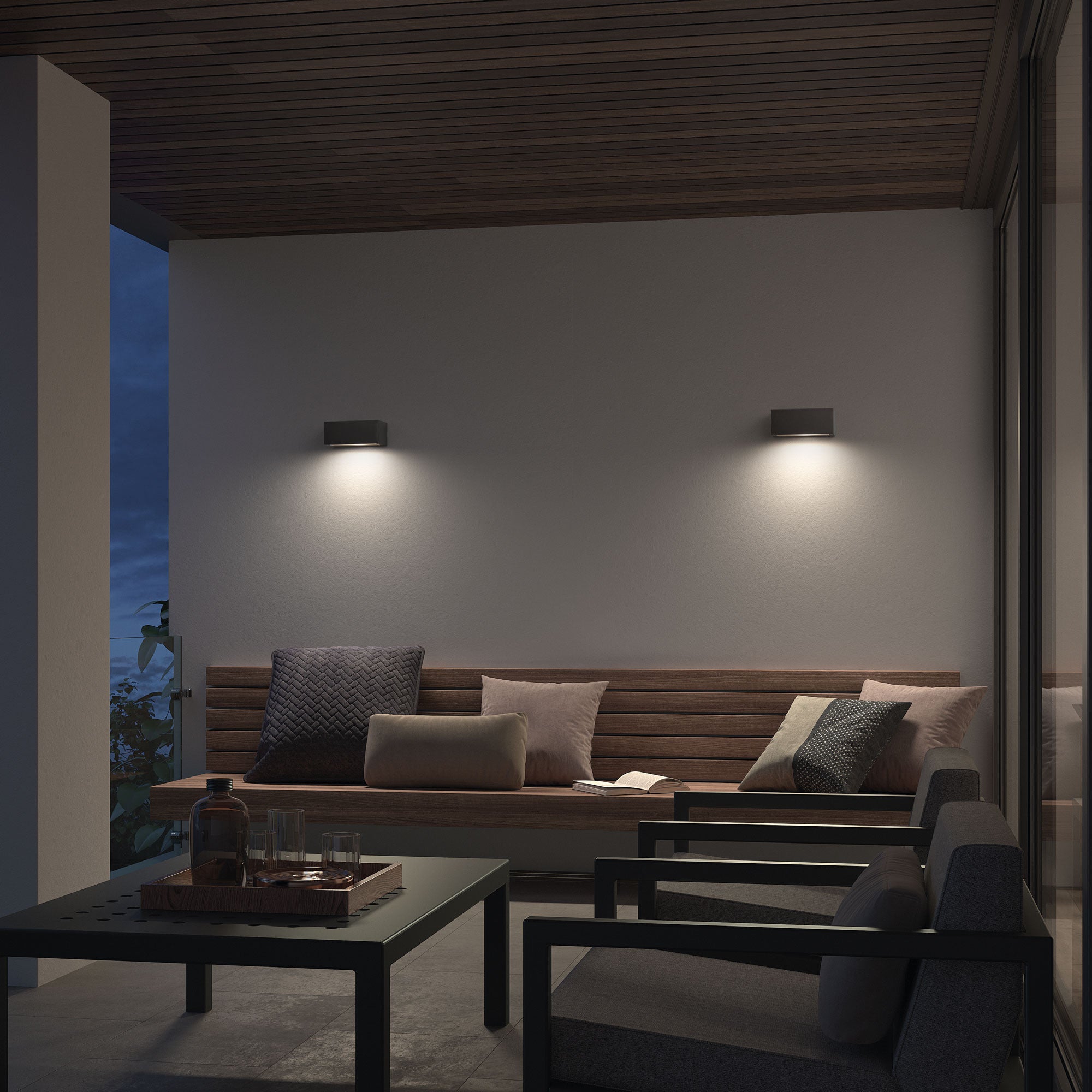 Dopo Isora down rectangle LED přisazené svítidlo antracitové