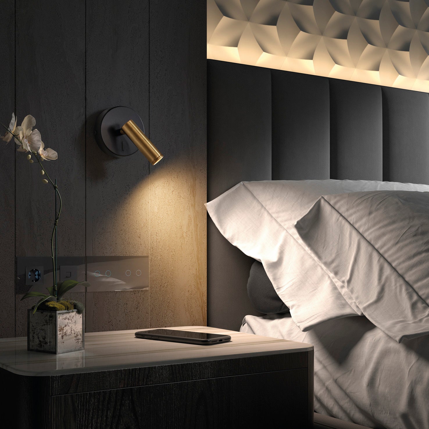 Exo Minimal LED nástěnné svítidlo bílé