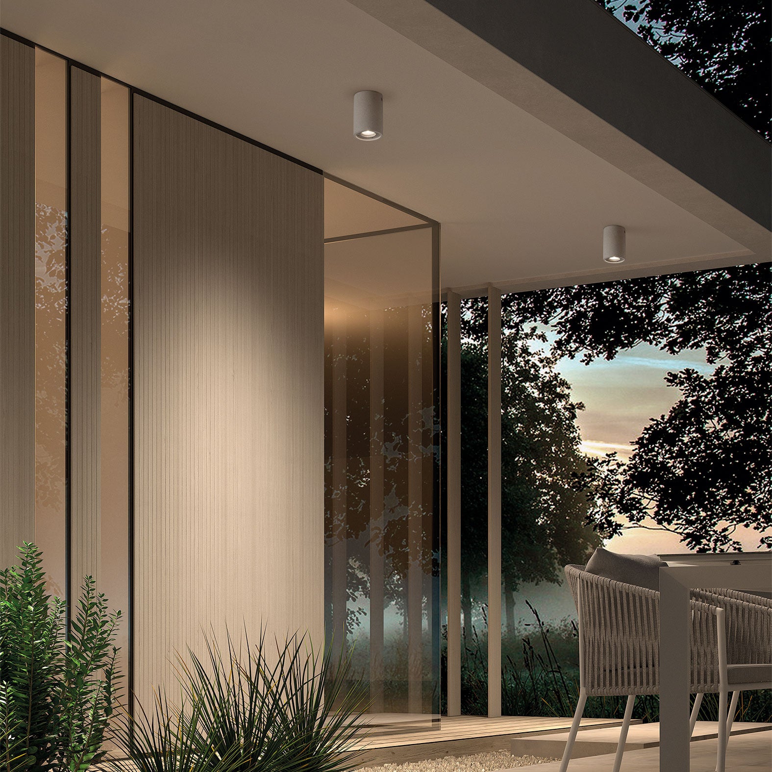 Cristher Stone round GU10 přisazené svítidlo antracitové