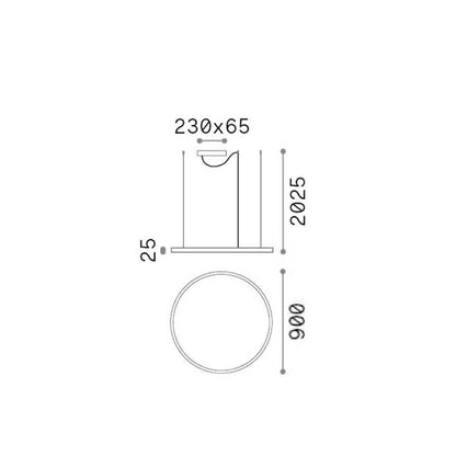 Ideal lux Oracle SLIM LED kruhové svítidlo bílé